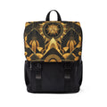 Art Deco Stylized Compass Burst Oxford Canvas Backpack
