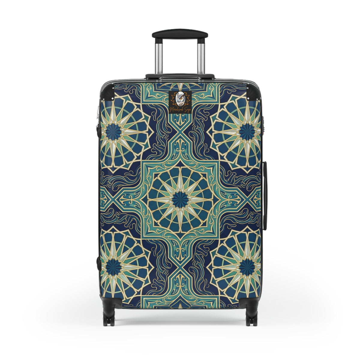 Ocean Tones Stylized Compass Suitcase