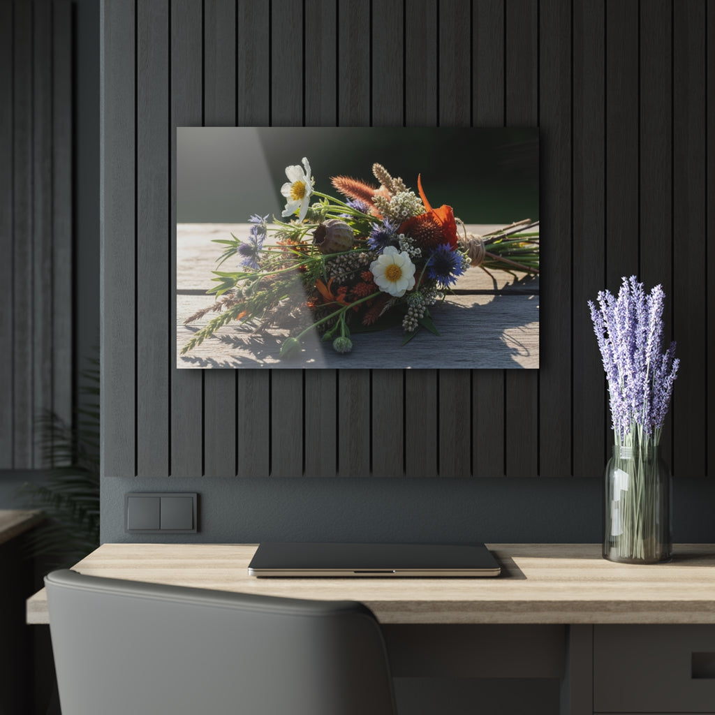 Vibrant Wildflower Bouquet Acrylic Prints (French Cleat Hanging)