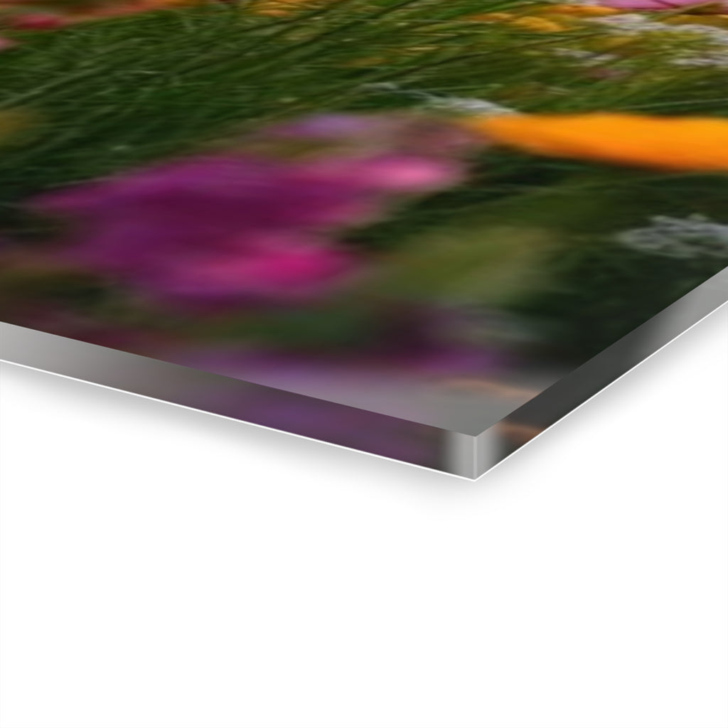 Wildflower Field at Sunset Acrylic Prints (French Cleat Hanging)