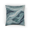 Soft Layered Blue Tones Woven Pillow