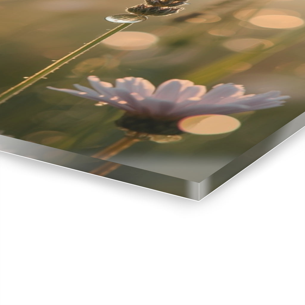 Wild Daisies and Lavender Acrylic Prints (French Cleat Hanging)