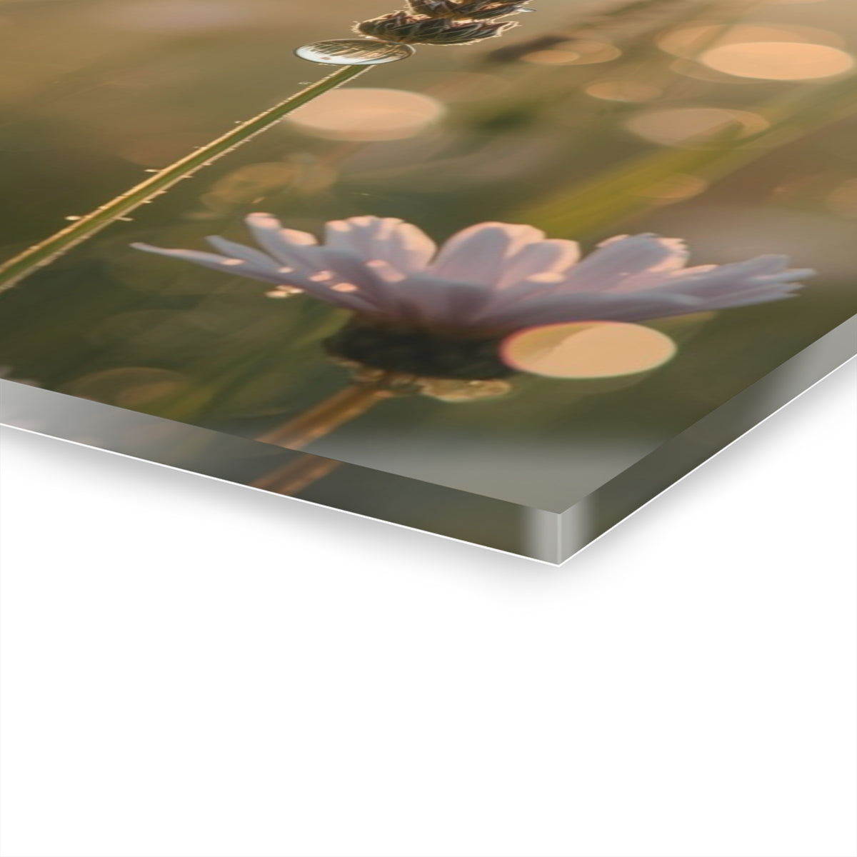 Wild Daisies and Lavender Acrylic Prints (French Cleat Hanging)