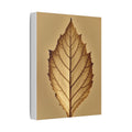 Soft Sepia Leaf Satin Canvas, Stretched
