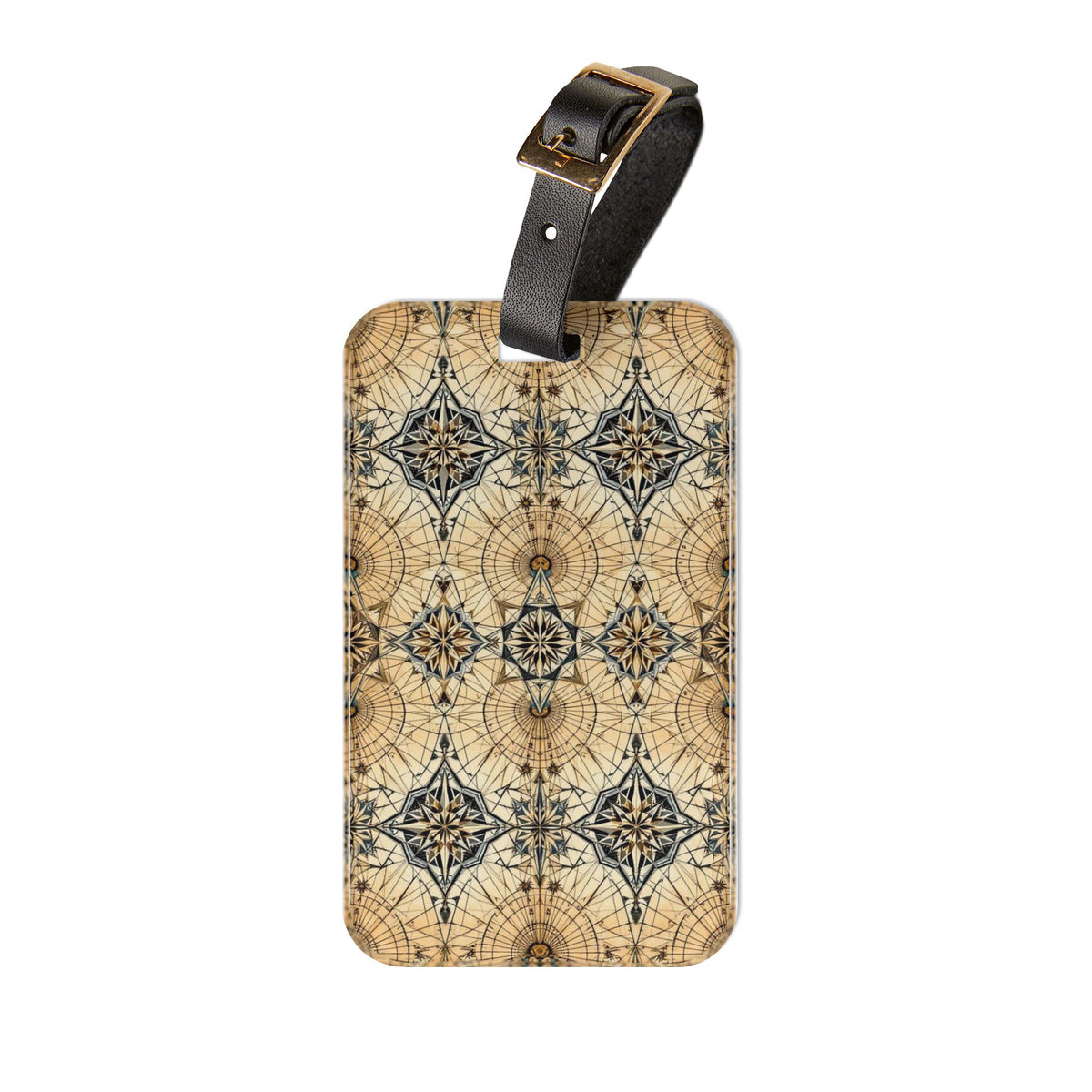 Vintage Compass Pattern Luggage Tag