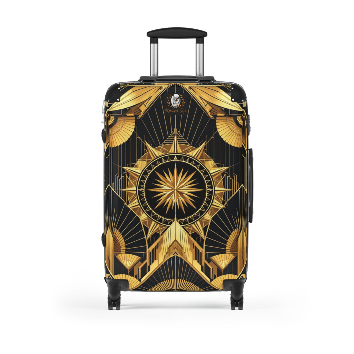 Art Deco Stylized Compass Burst Suitcase