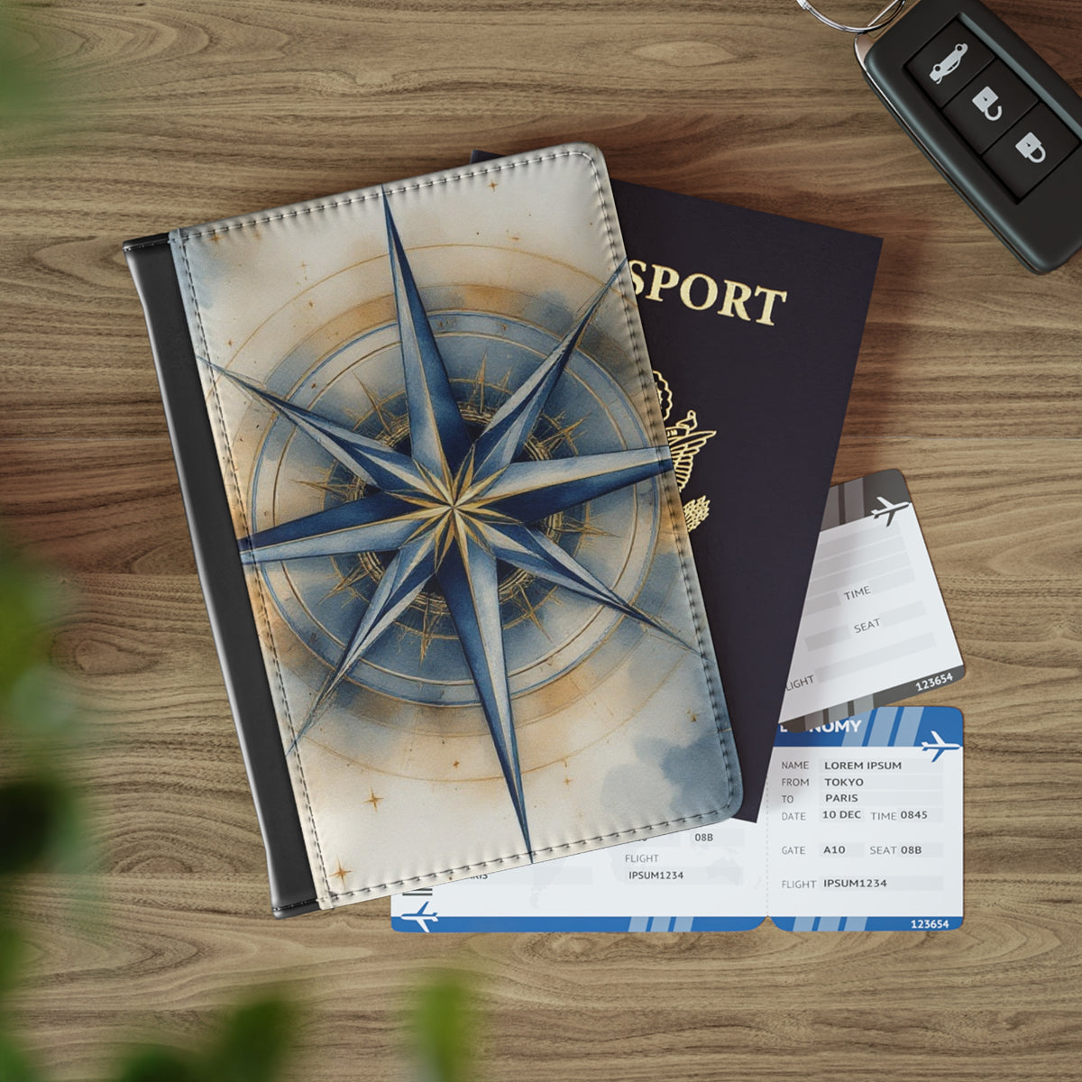 Compass Rose Passport Cover