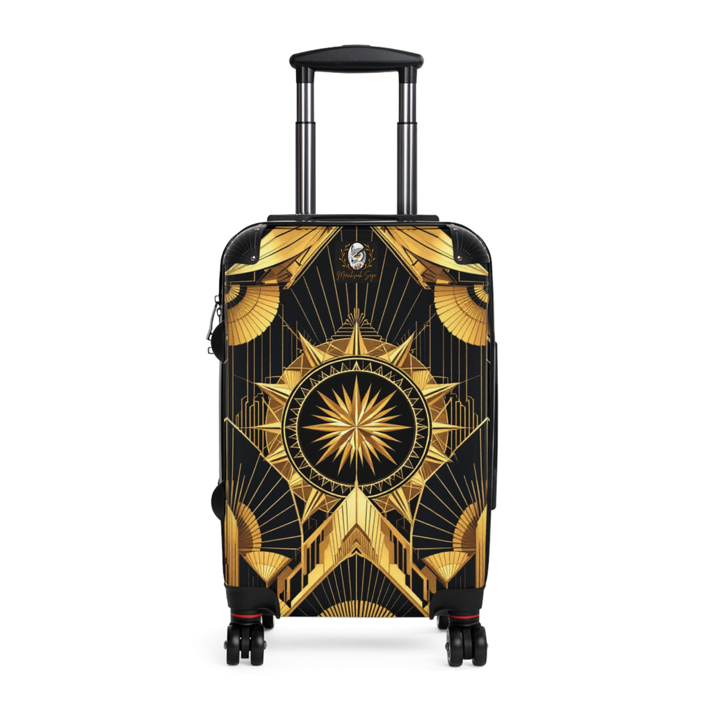 Art Deco Stylized Compass Burst Suitcase