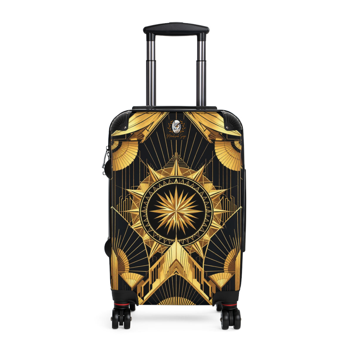 Art Deco Stylized Compass Burst Suitcase