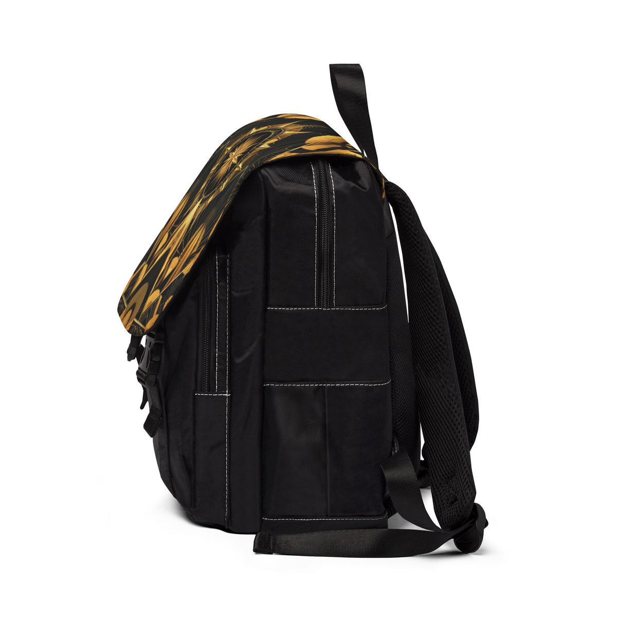 Art Deco Stylized Compass Burst Oxford Canvas Backpack