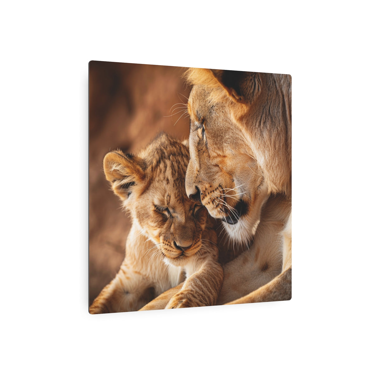 Lion Mother and Cub Portrait