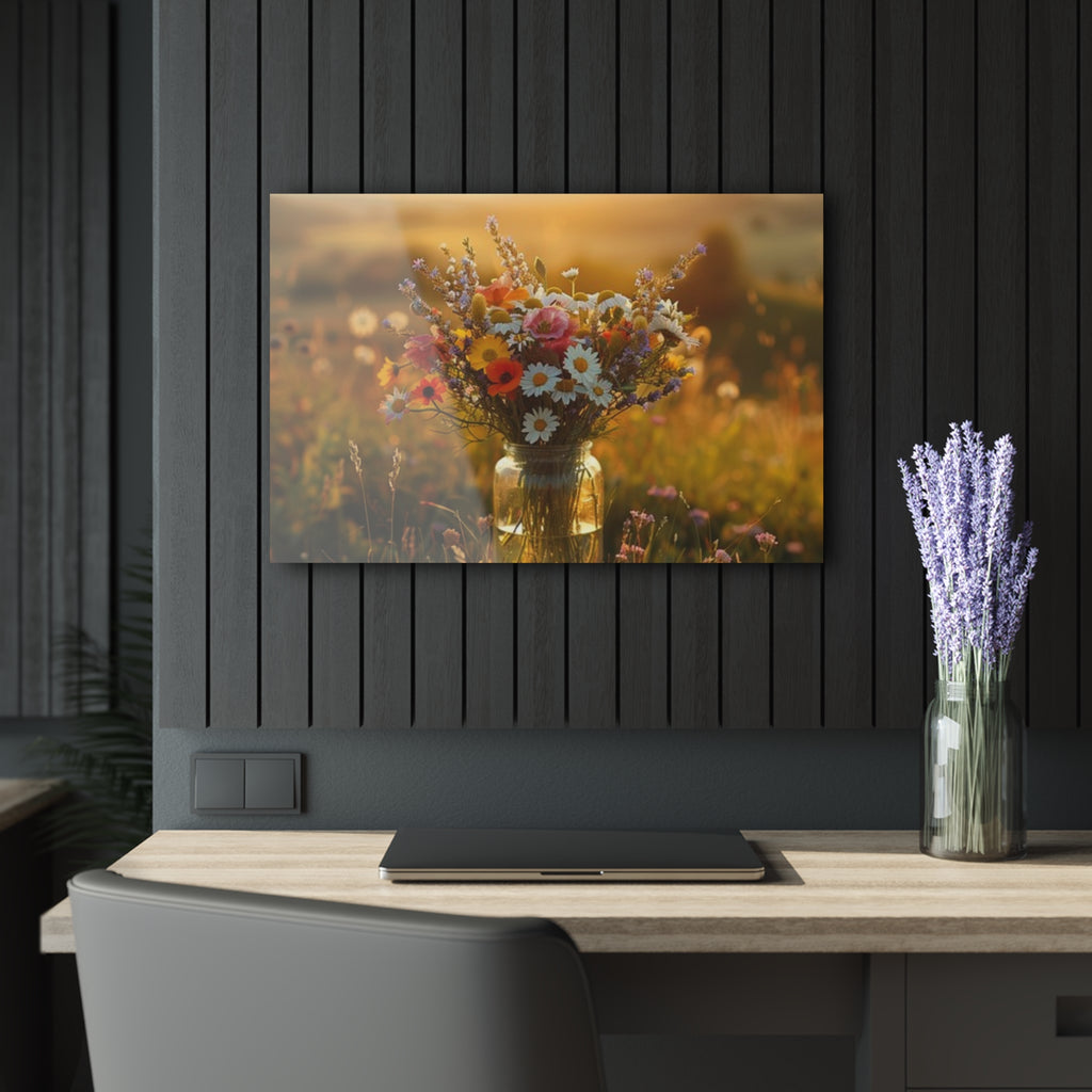 Wonderful Wildflower Arrangement Acrylic Prints (French Cleat Hanging)