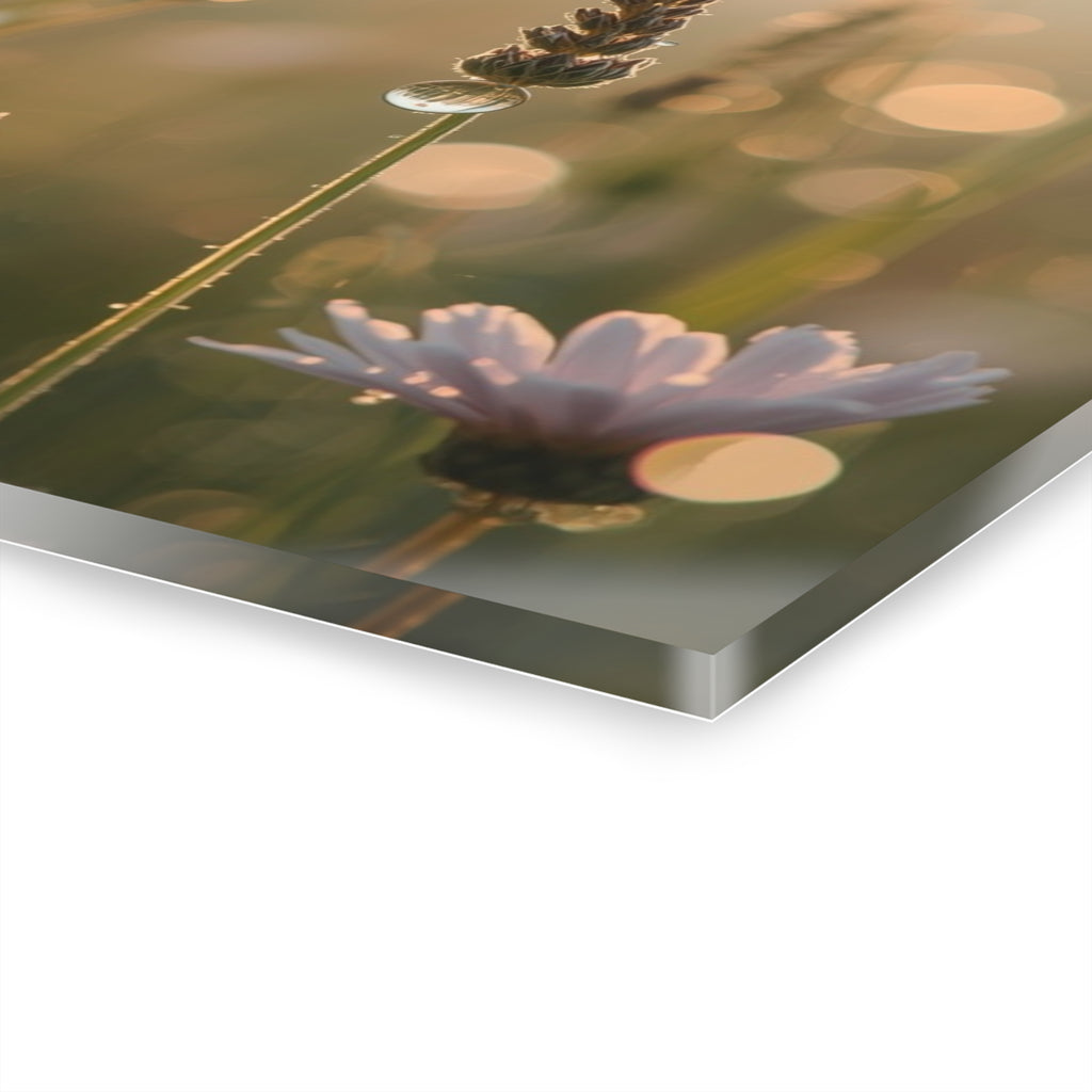 Wild Daisies and Lavender Acrylic Prints (French Cleat Hanging)