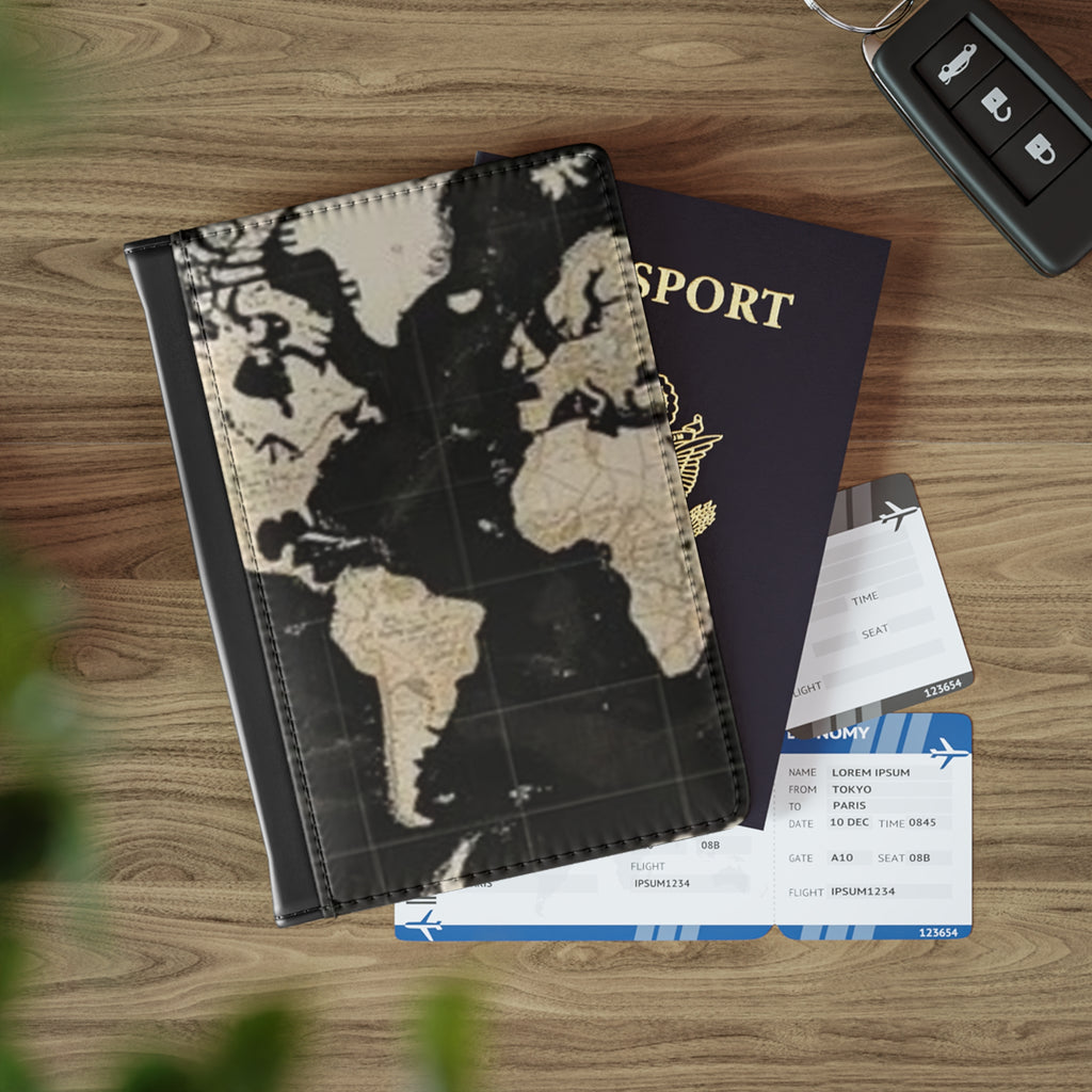 Stylized Antique Map Passport Cover