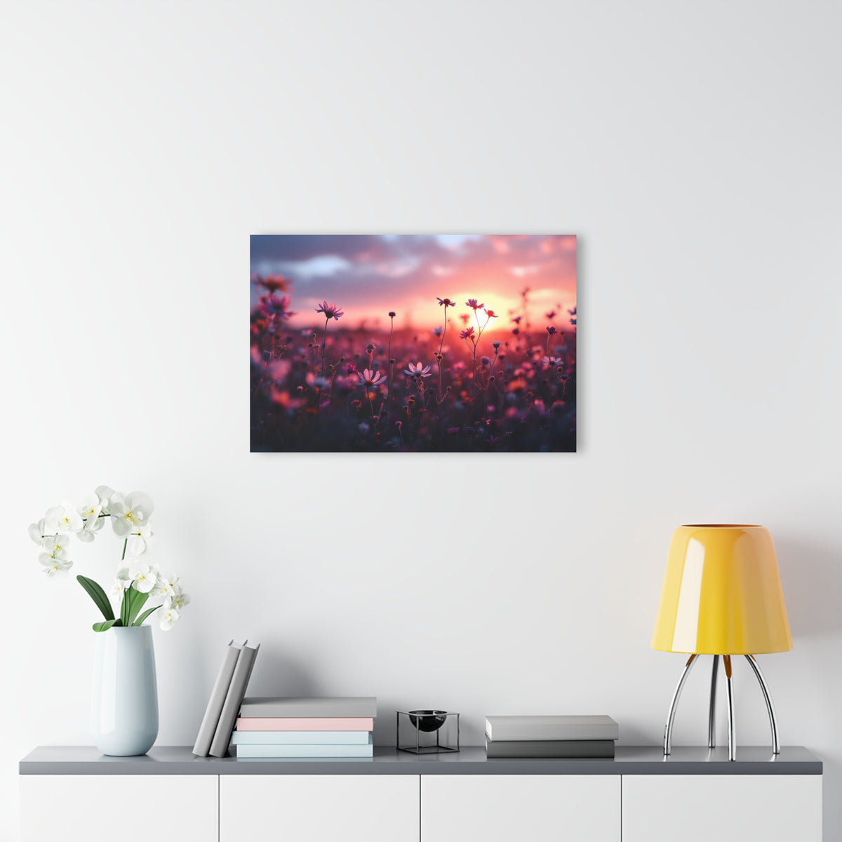 Wild Daisies at Sunset Acrylic Prints (French Cleat Hanging)