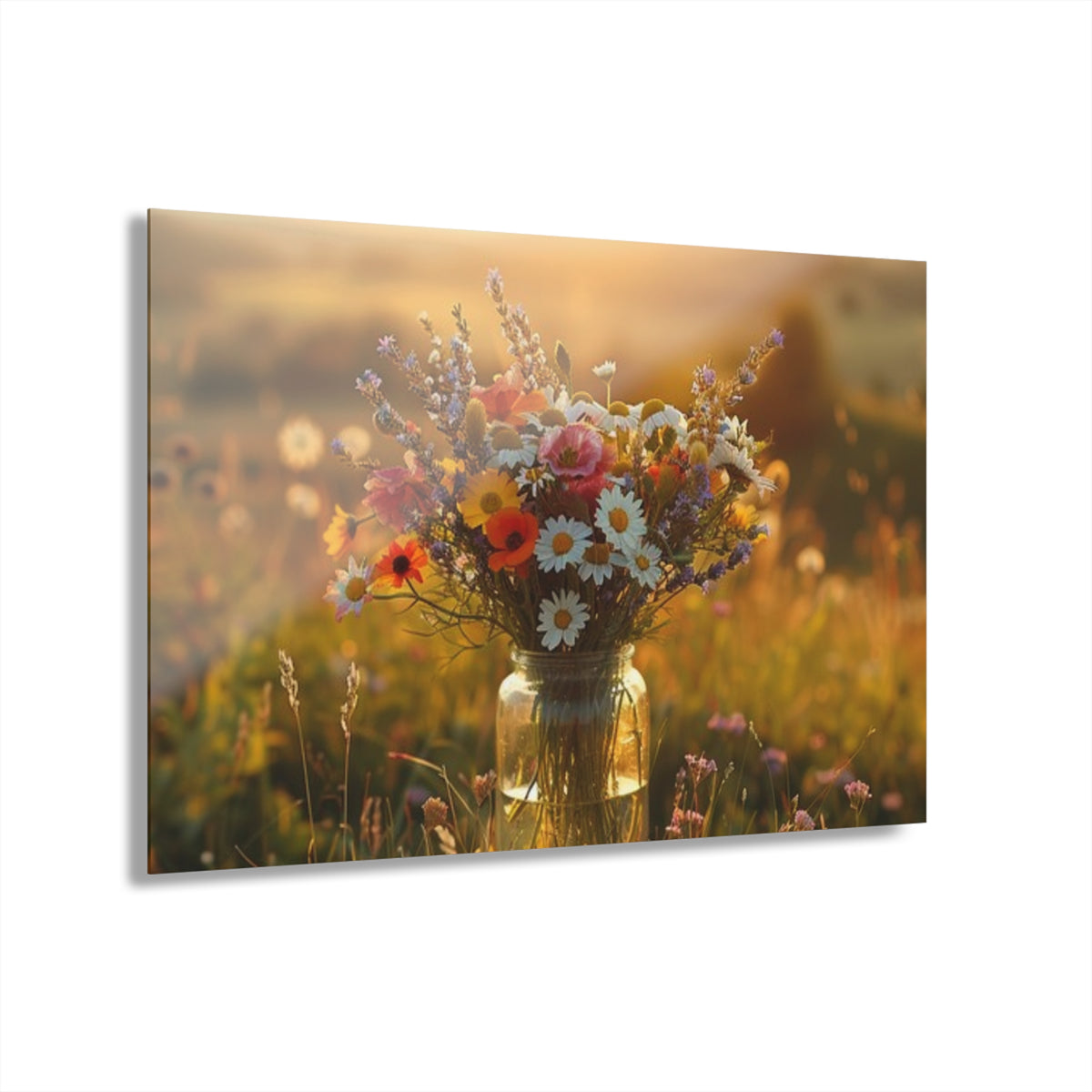 Wonderful Wildflower Arrangement Acrylic Prints (French Cleat Hanging)