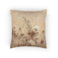 Soft Sepia Daisies Woven Pillow