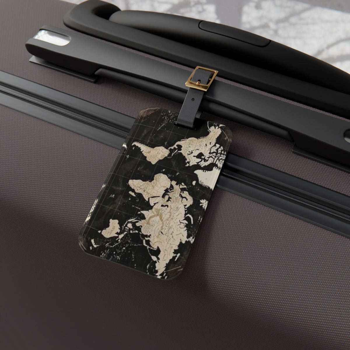 Stylized Antique Map Luggage Tag