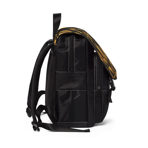 Art Deco Stylized Compass Burst Oxford Canvas Backpack