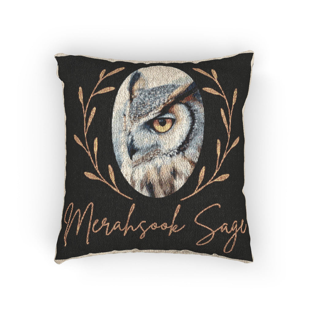 Merahsook Sage Brand Woven Pillow