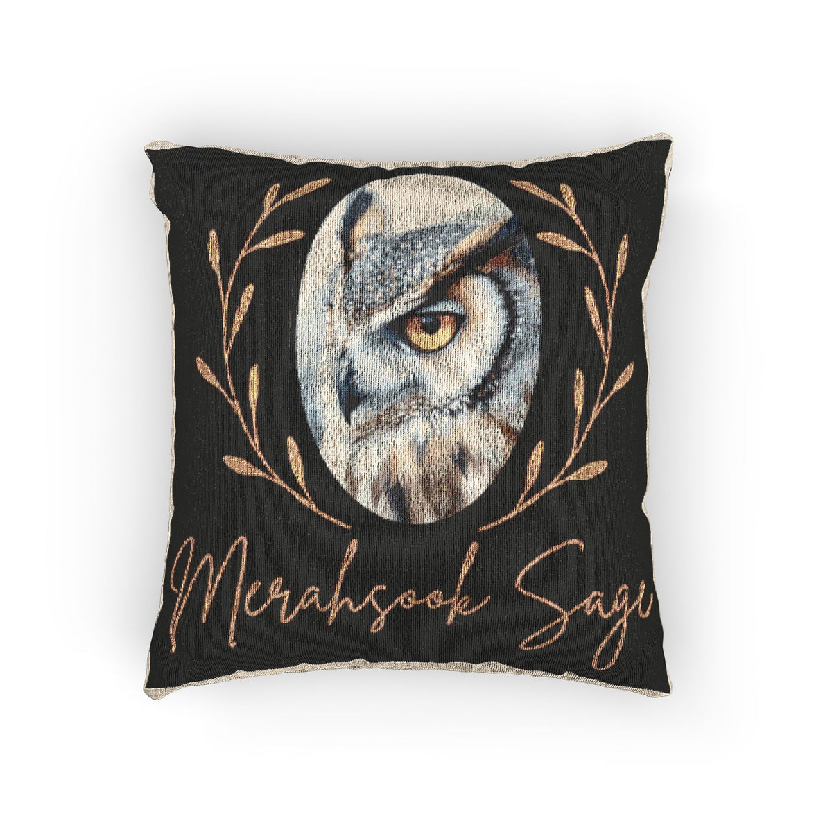 Merahsook Sage Brand Woven Pillow