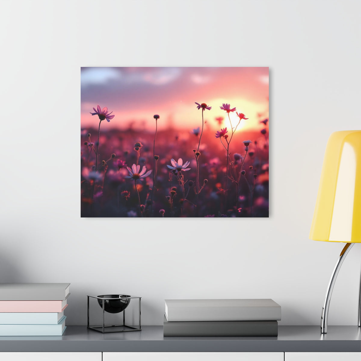 Wild Daisies at Sunset Acrylic Prints (French Cleat Hanging)