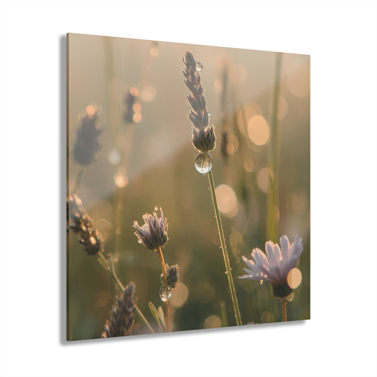 Wild Daisies and Lavender Acrylic Prints (French Cleat Hanging)
