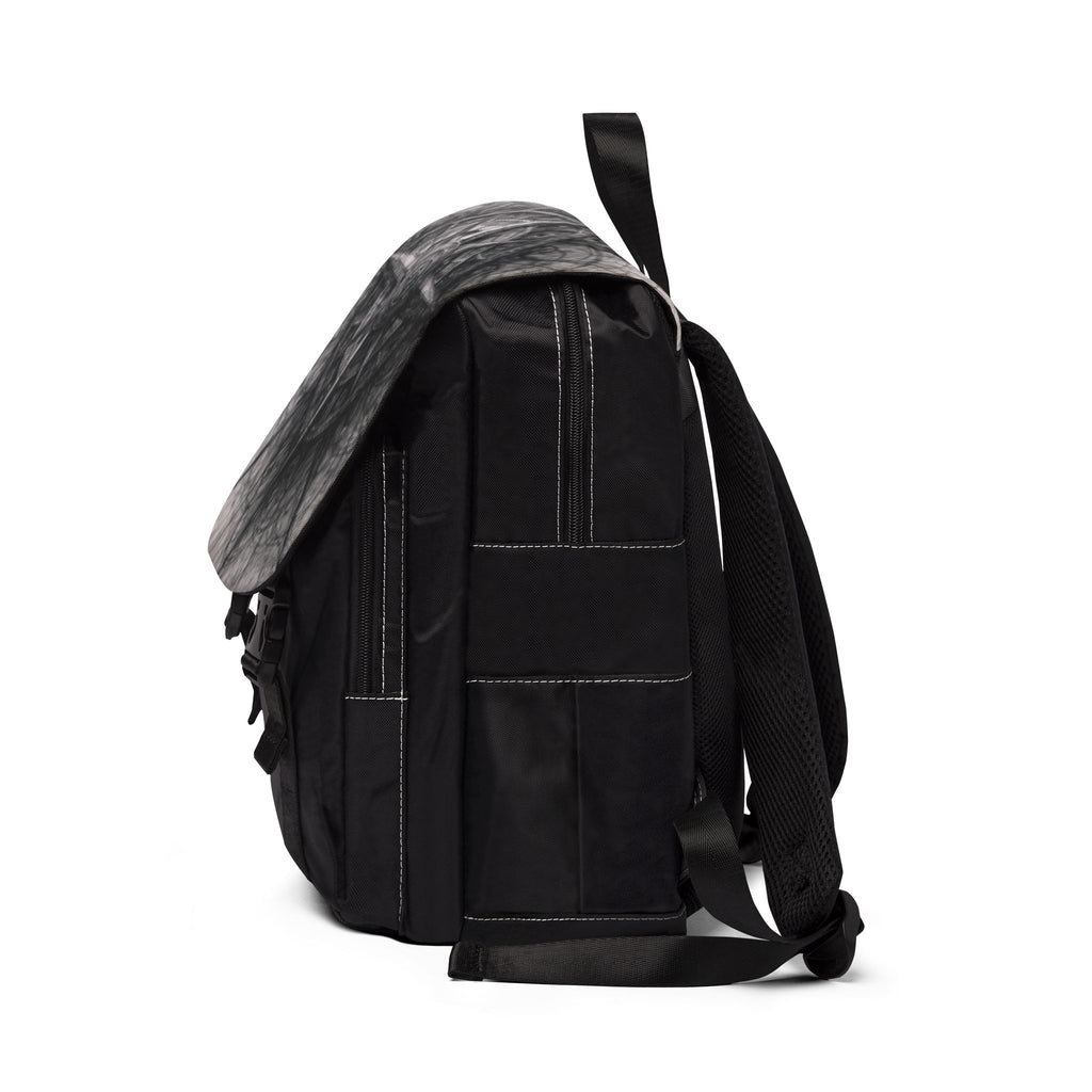 Stylized Illustrated Compass Oxford Canvas Backpack