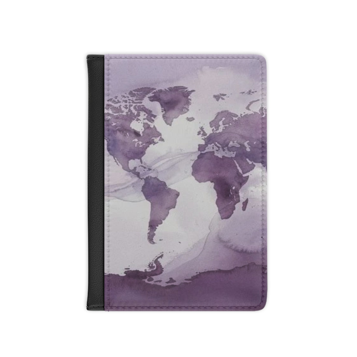 Purple Watercolor Map Passport Cover
