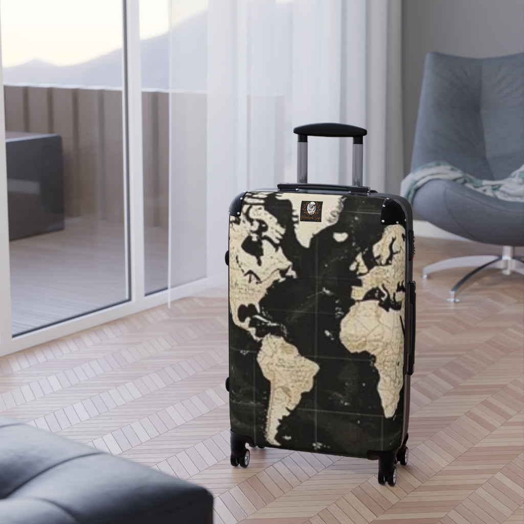 Stylized Antique Map Suitcase