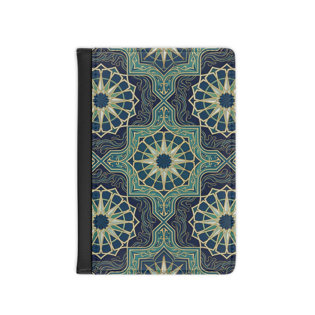 Ocean Tones Stylized Compass Passport Cover