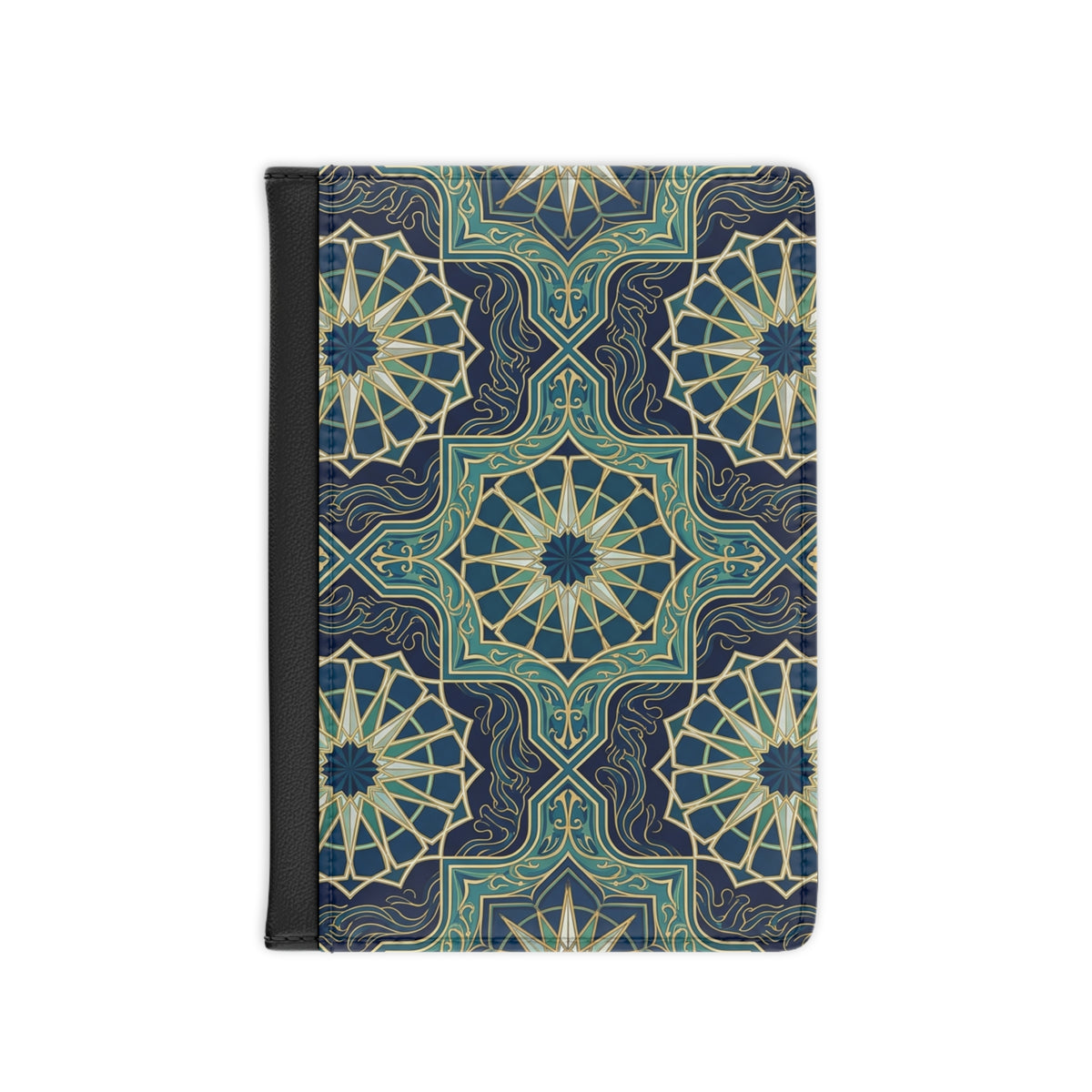 Ocean Tones Stylized Compass Passport Cover