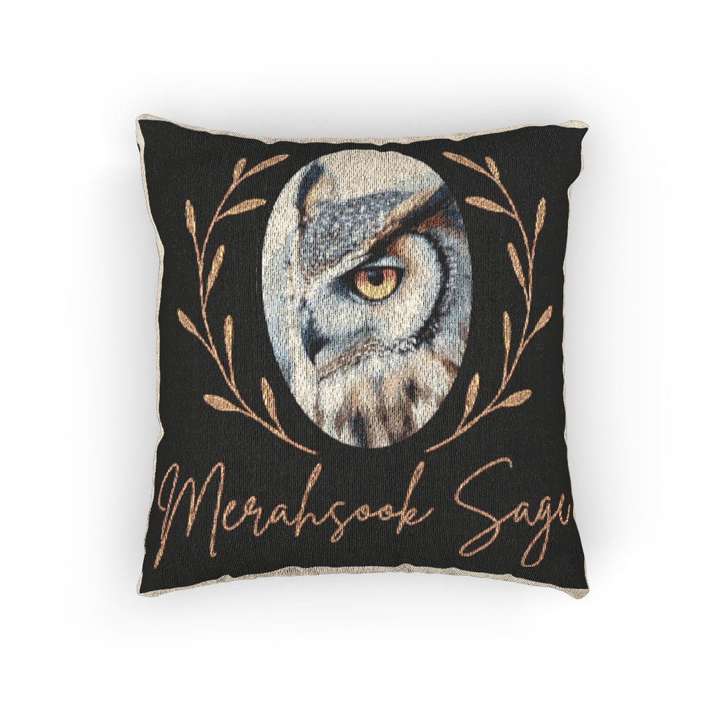 Merahsook Sage Brand Woven Pillow