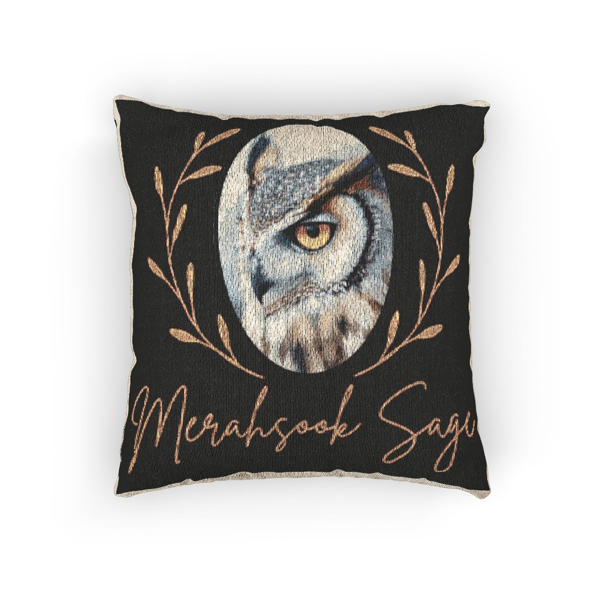 Merahsook Sage Brand Woven Pillow