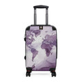Purple Watercolor Map Suitcase
