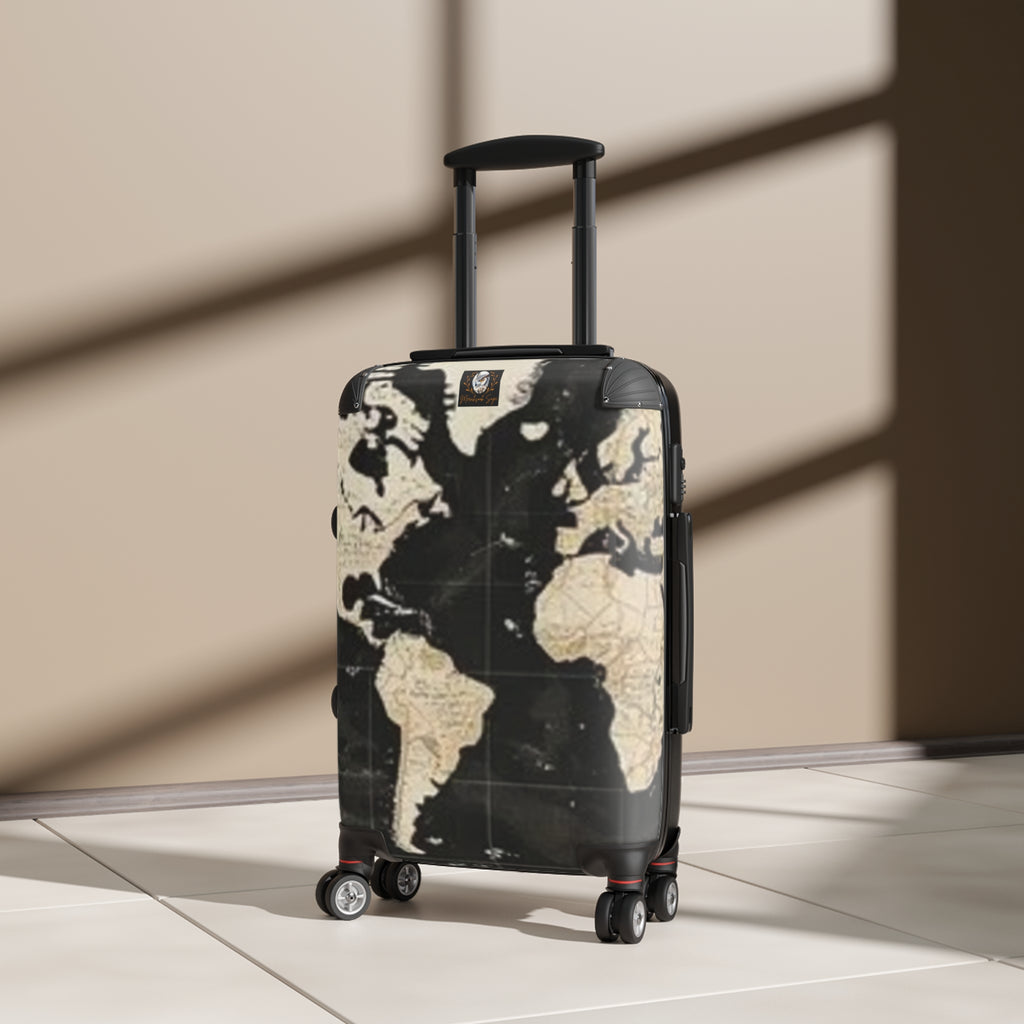 Stylized Antique Map Suitcase