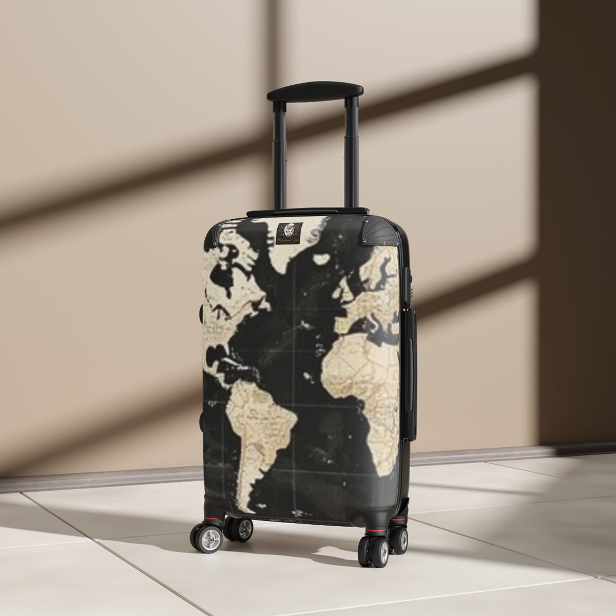 Stylized Antique Map Suitcase
