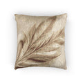 Soft Sepia Large Feather Woven Pillow