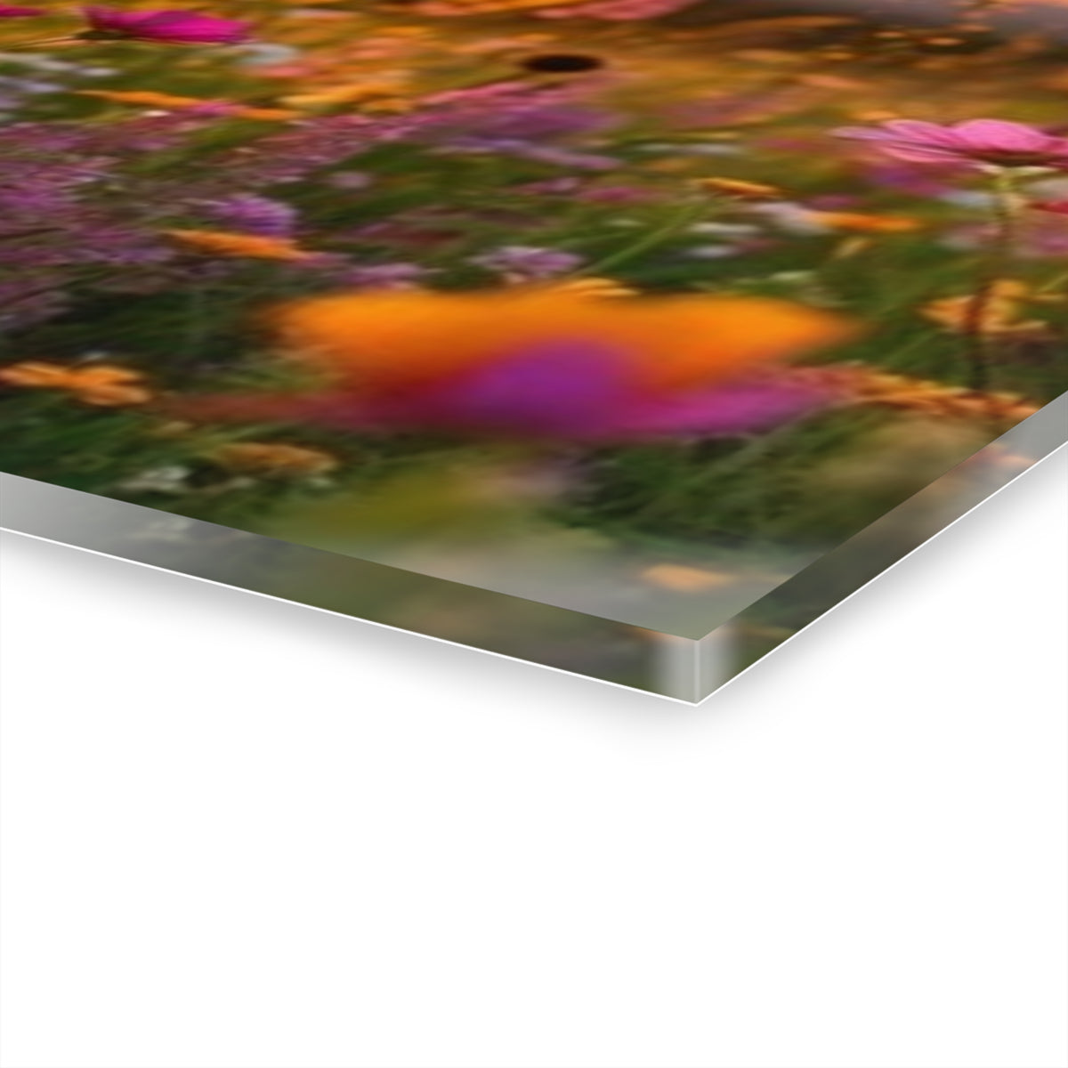 Wildflower Field at Sunset Acrylic Prints (French Cleat Hanging)