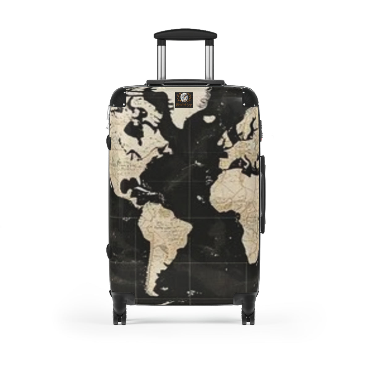 Stylized Antique Map Suitcase