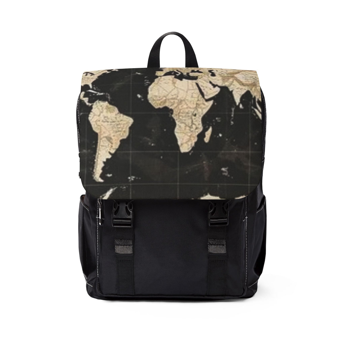Stylized Antique Map Oxford Canvas Backpack
