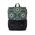 Ocean Tones Stylized Compass Oxford Canvas Backpack