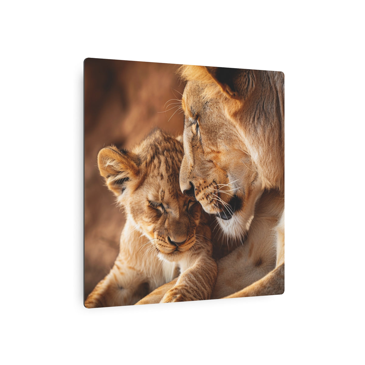 Lion Mother and Cub Portrait