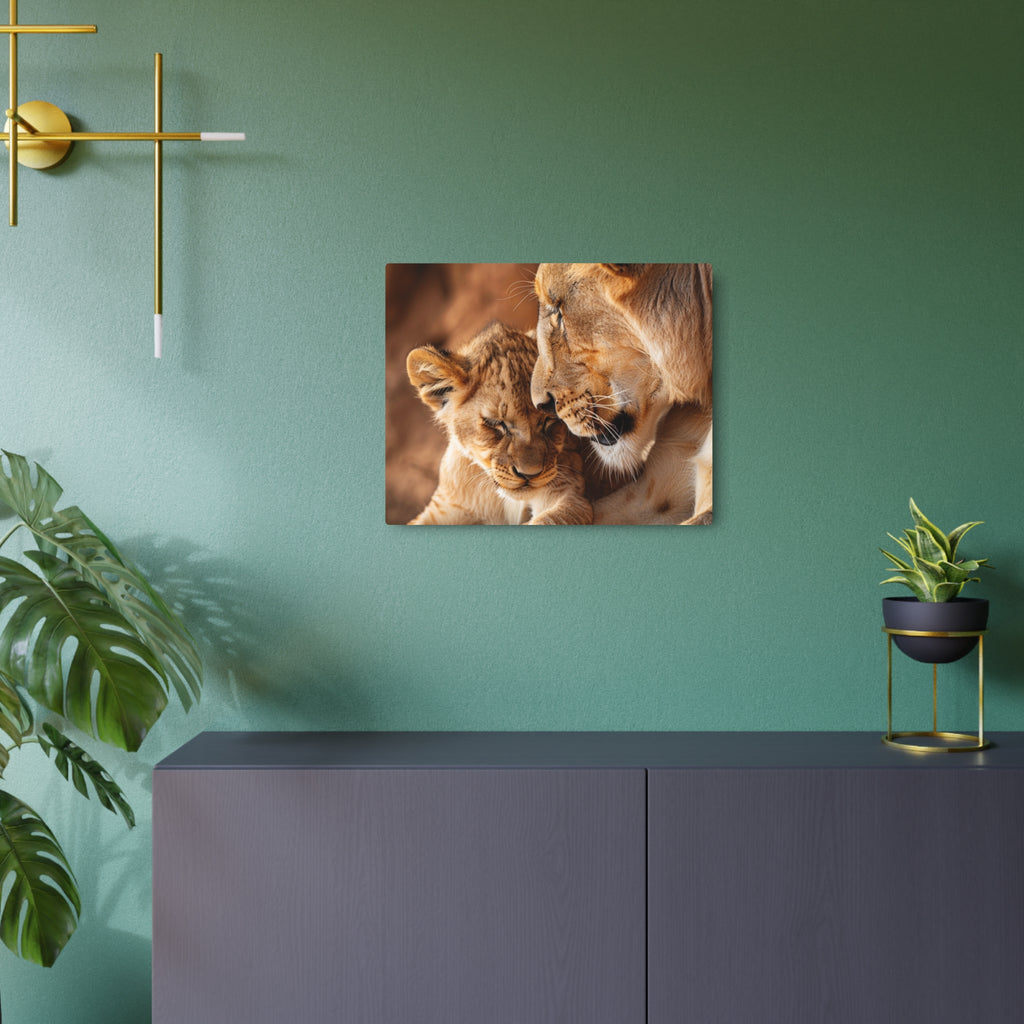 Lion Mother and Cub Portrait