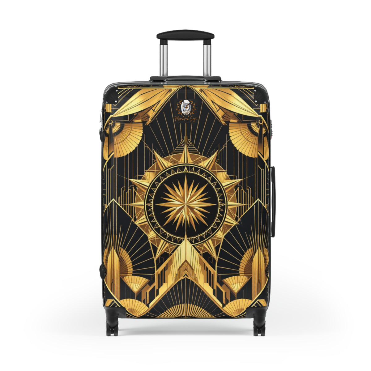 Art Deco Stylized Compass Burst Suitcase