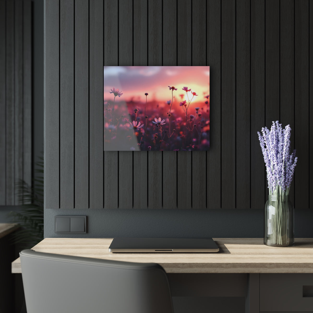Wild Daisies at Sunset Acrylic Prints (French Cleat Hanging)