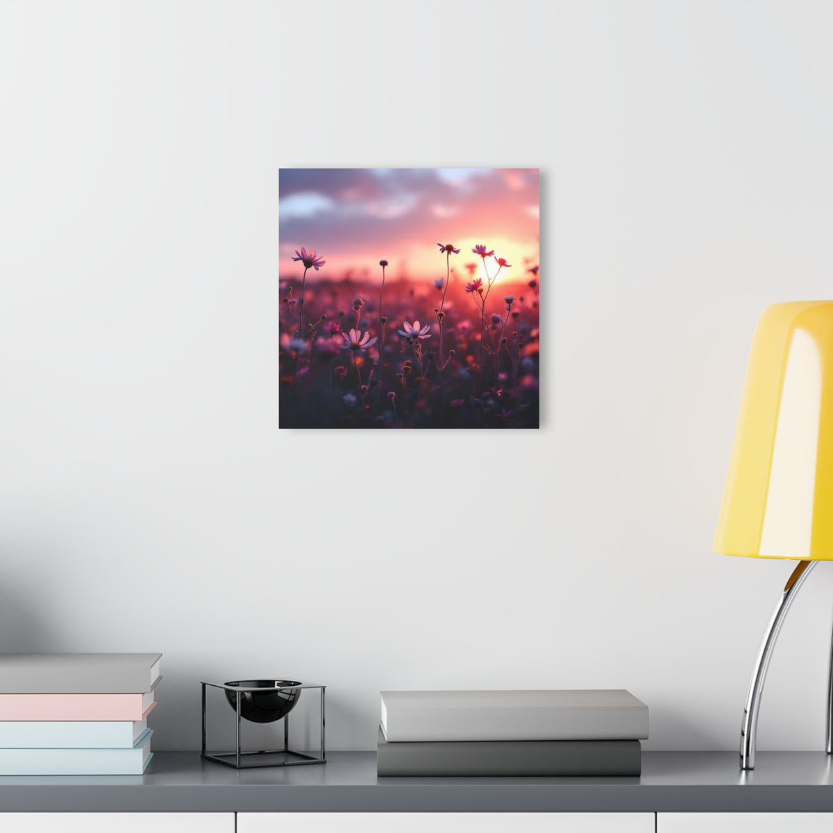 Wild Daisies at Sunset Acrylic Prints (French Cleat Hanging)