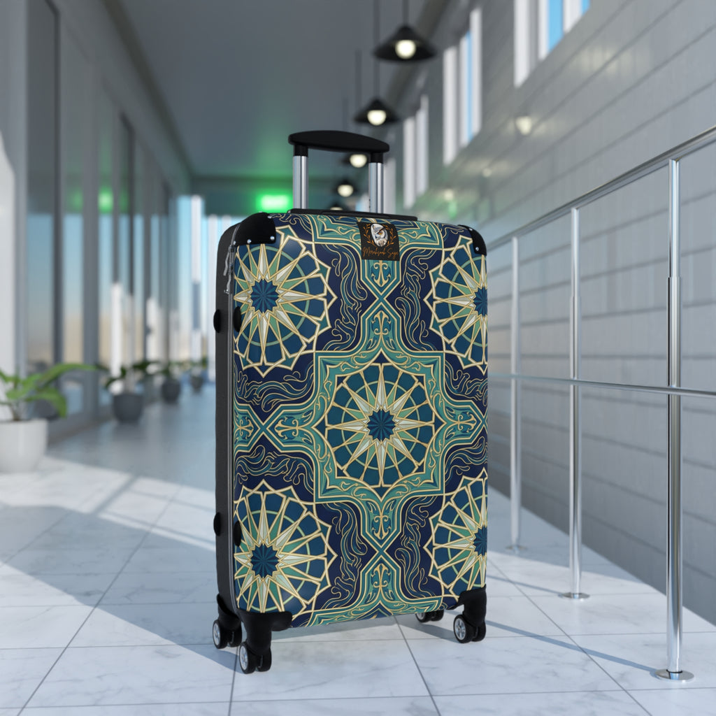 Ocean Tones Stylized Compass Suitcase