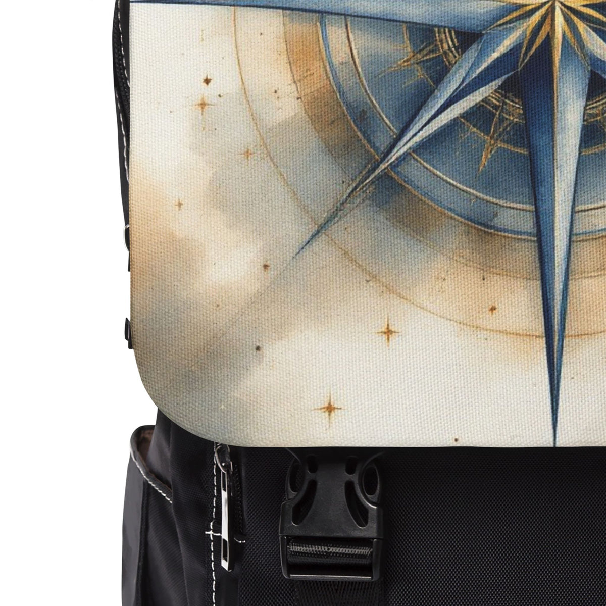 Compass Rose Oxford Canvas Backpack