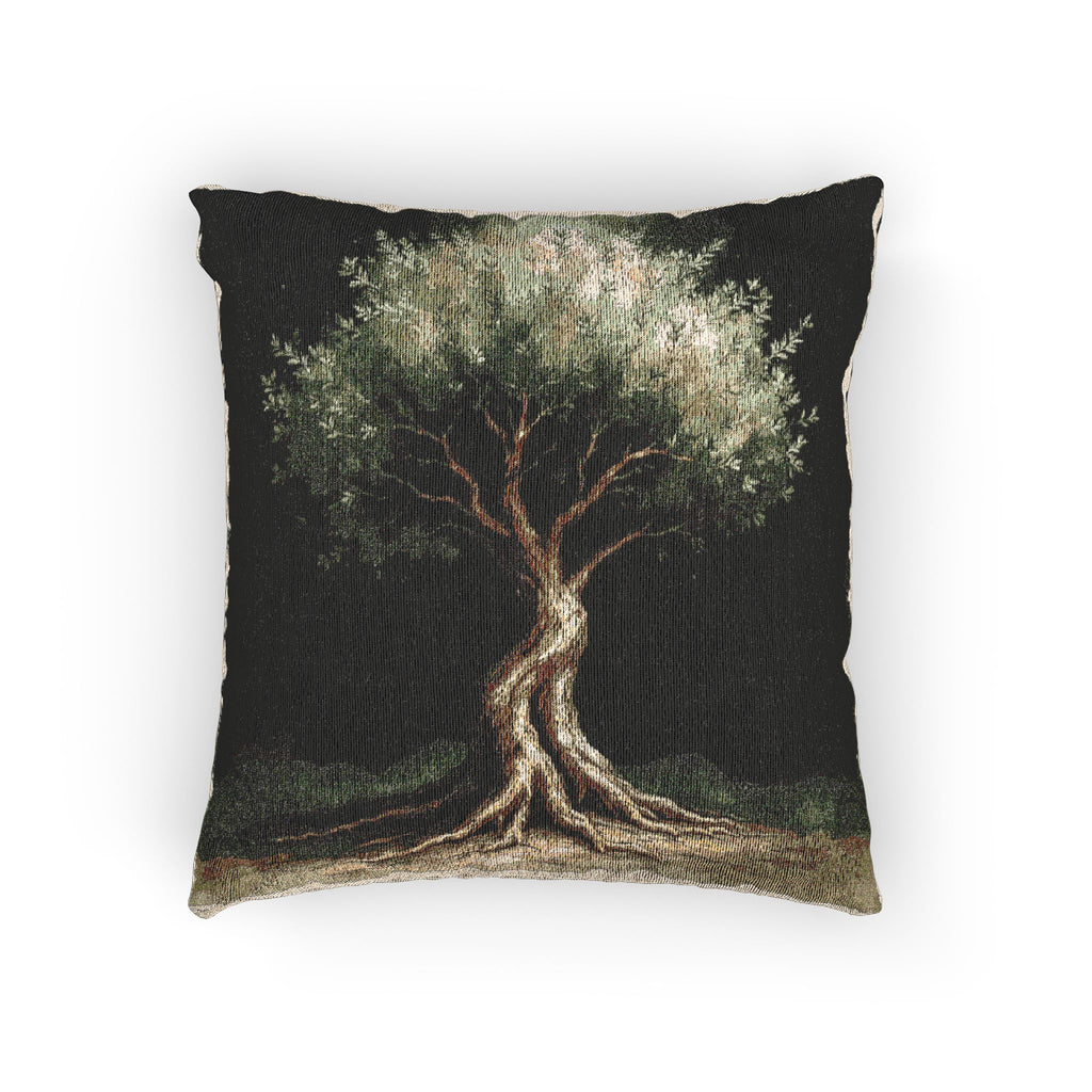 Olive Tree Woven Pillow